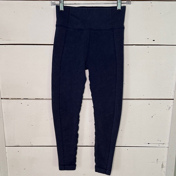 aerie Pants - Aerie High-Waisted Ribbed Navy Blue Leggings